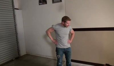 Bound Lance Hart Receives Footjob While Riding Dildo