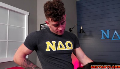 Fraternity president Nico Coopa fucked by A student Trevor Brooks