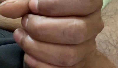 Indian man wiping Indian style cock