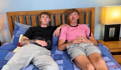 Straight Young Jay Fucks his Best Mate's Tight Hole & Both Lads Uncut Cocks Explode with Cum!
