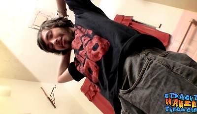 Hung straight thug Samuel Phatom masturbates and jizzes solo