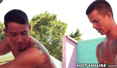 Hothouse - Oiled Up Jocks Fuck At The Pool