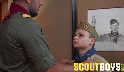 ScoutBoys - Older stepdaddy fucks Austin in front of his friend