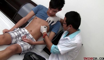 Asian twink gets examined and breeded from behind by doctor