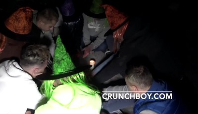 Amazing porn fuck bareback in the night in HALLOWEEN during the night ceremony Crunchboy