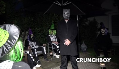 FUCKED BAREBACK FOR the halloween ceremeony with submission extrem in public for dimitri