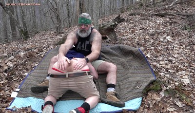 Daddy Bear Will Angell breeds Scott Ryder out in the woods