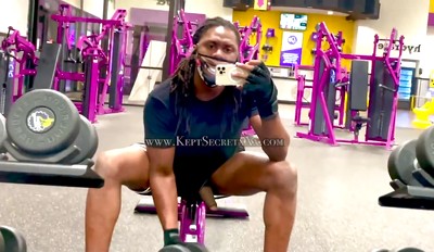 MY DICK FELL OUT WHILE WORKING OUT