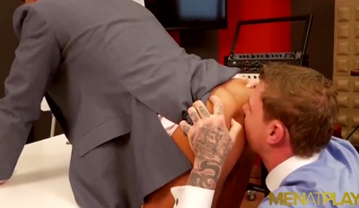 MENATPLAY Suited Men Geordie Jackson And Klein Kerr Ass Bang
