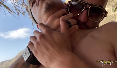 Caught fucking Public gay beach 2 latin studs HungPapi