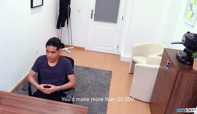 BigStr - Economics University Student Gets His Tight Asshole Fucked For Cash At A Job Interview